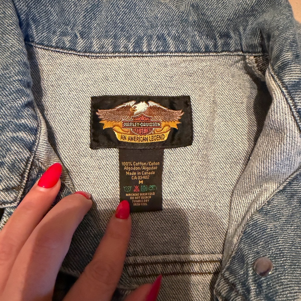 Harley-Davidson Light Blue Denim Vest - Picture 5 of 5